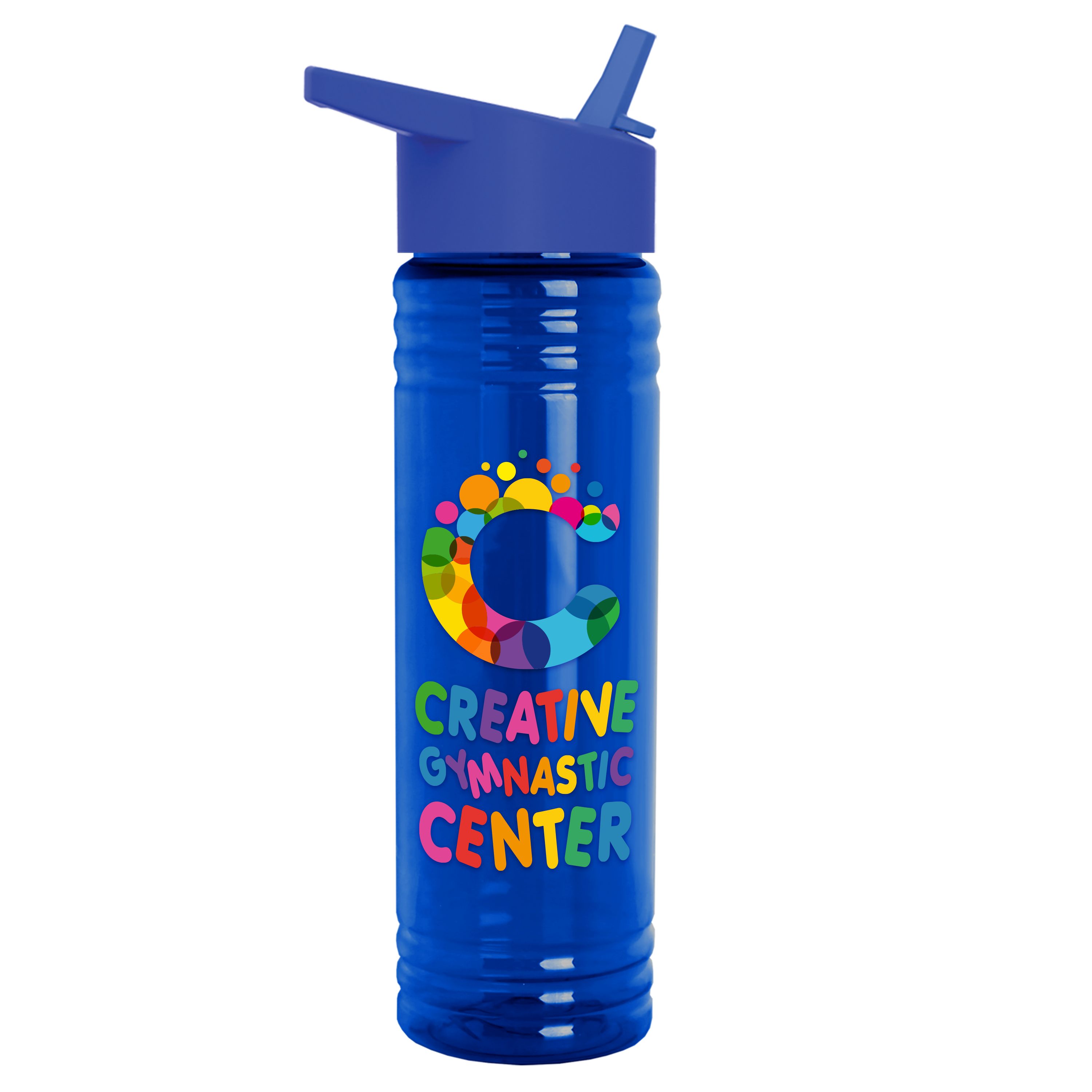 Slim Fit RPET Bottle with Flip-Straw Lid - 24 oz.